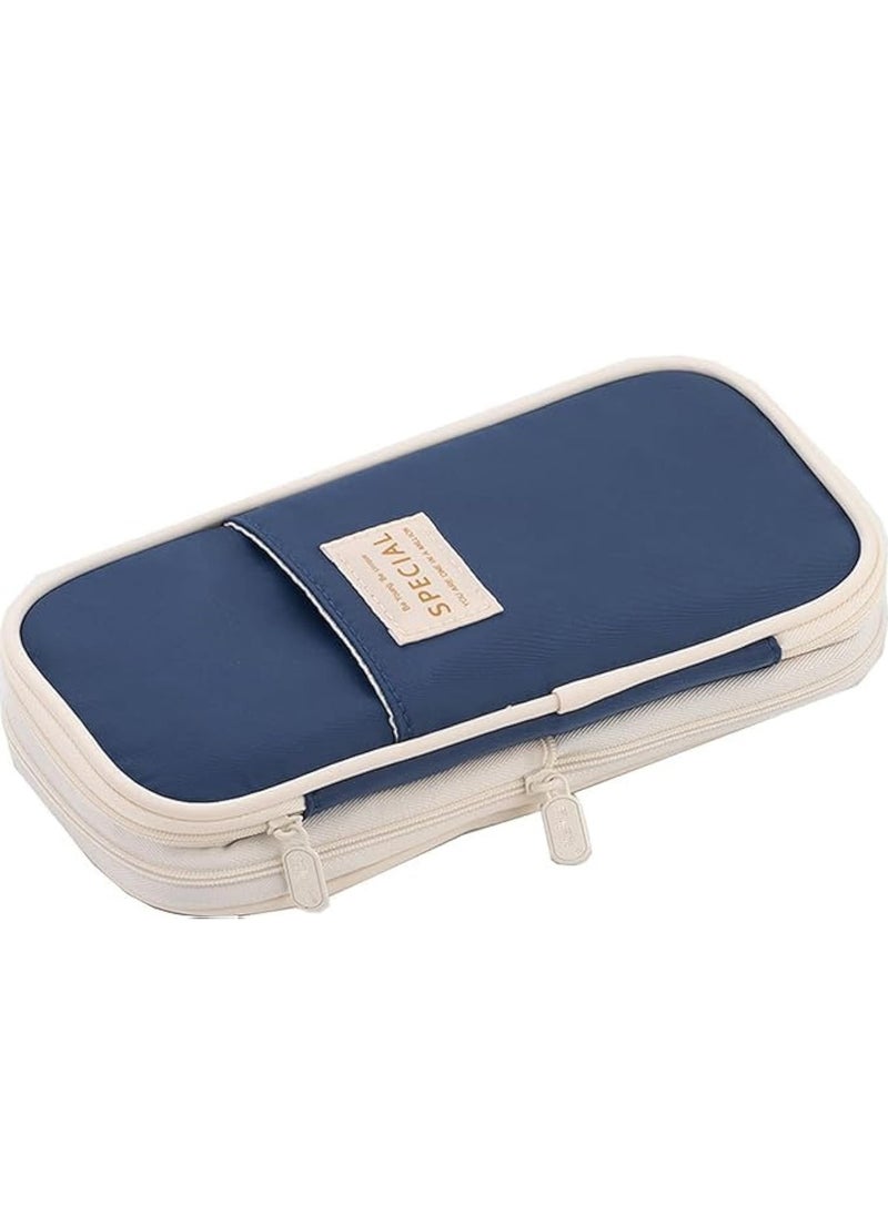 Generic Colorful Large Storage Pencil Box Pen Bag with Zipper Large Capacity Storage Bag, Suitable for Office Travel Storage Box  - Image 1