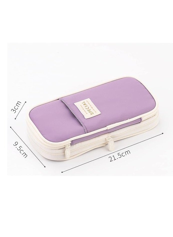 Generic Colorful Large Storage Pencil Box Pen Bag with Zipper Large Capacity Storage Bag, Suitable for Office Travel Storage Box  - Image 5