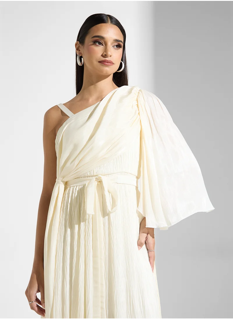 نمشي x Asymmetric Chiffon Dress