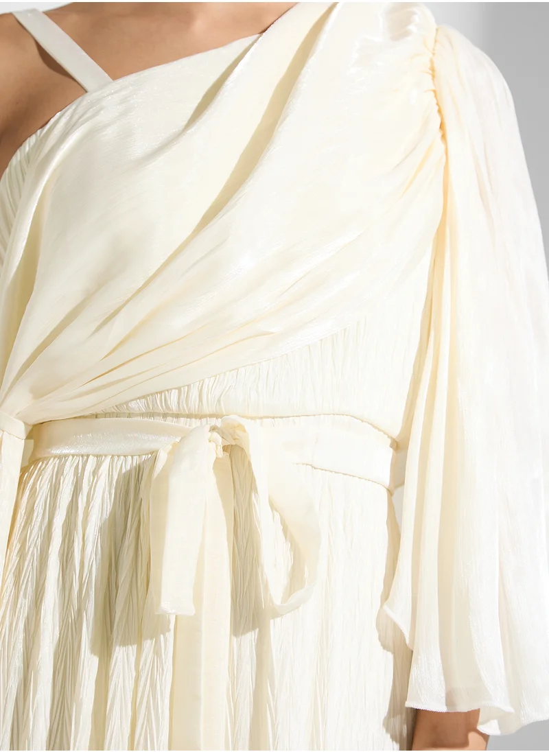 نمشي x Asymmetric Chiffon Dress