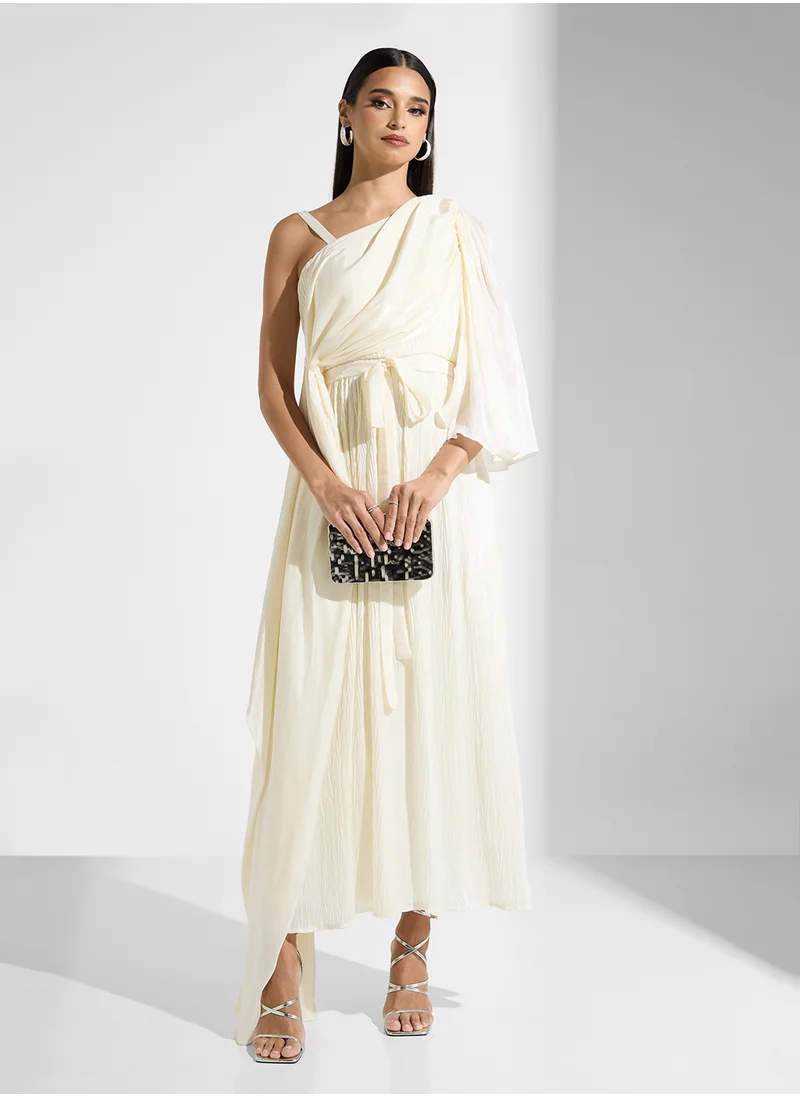 نمشي x Asymmetric Chiffon Dress