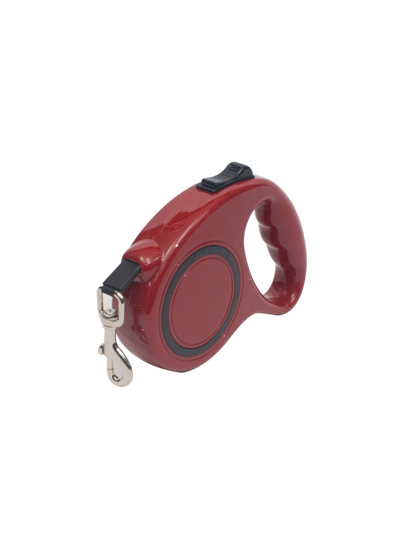 PL - Glossy Retractable Dog Leash - Small - Red