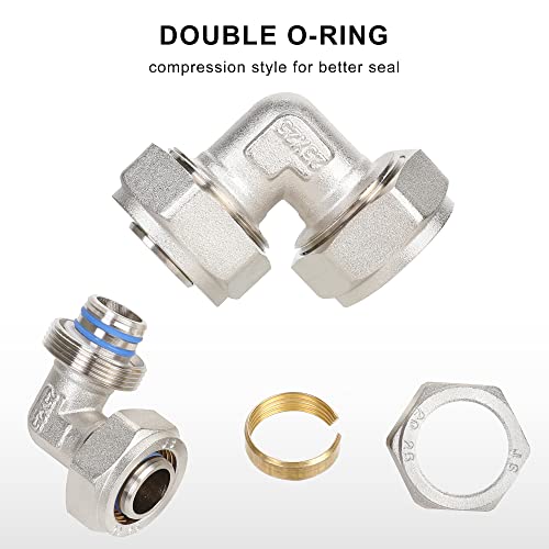 Hromee 3/4-Inch Equal Elbow Fitting for 3/4-Inch Tubing Use with Air Piping System - Image 3