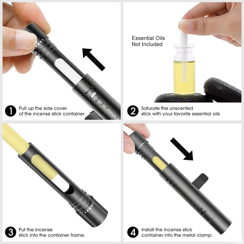 Home-Cloud Custom Car Air Freshener Diffuser Vent Clips with 12 Refill Sticks - Image 3