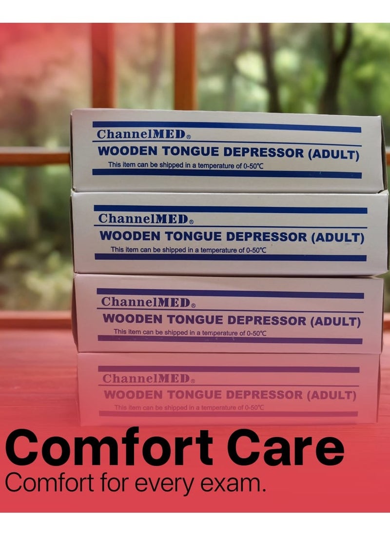 شانيل ميد - خافضات اللسان الخشبية Stick Box100 - Image 1