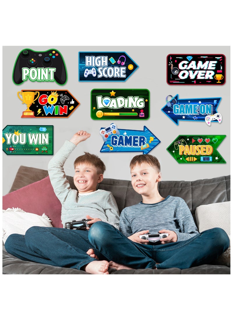 FRUITFUL PARTY - Video Game Party Sign, 20pcs Video Game Yard Signs Game Party Themed Directional Signs for Video Game Birthday Decorations Video Game Party Decorations - Image 1