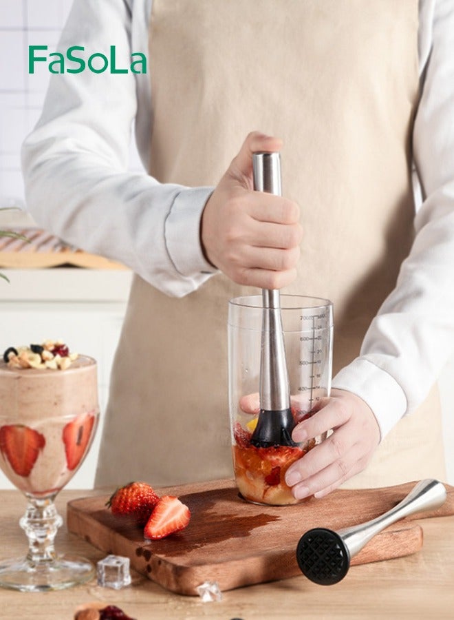 Fasola Stainless Steel Ice Cube Berry Blender Mashing Stick  - Image 3