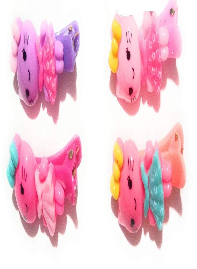 imioxo Plastic Hair Tic Tac Clips For Girls Multi color And Multi-Design 5 Pair (Random Design) K8) - Image 2