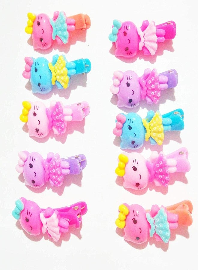 imioxo Plastic Hair Tic Tac Clips For Girls Multi color And Multi-Design 5 Pair (Random Design) K8) - Image 5
