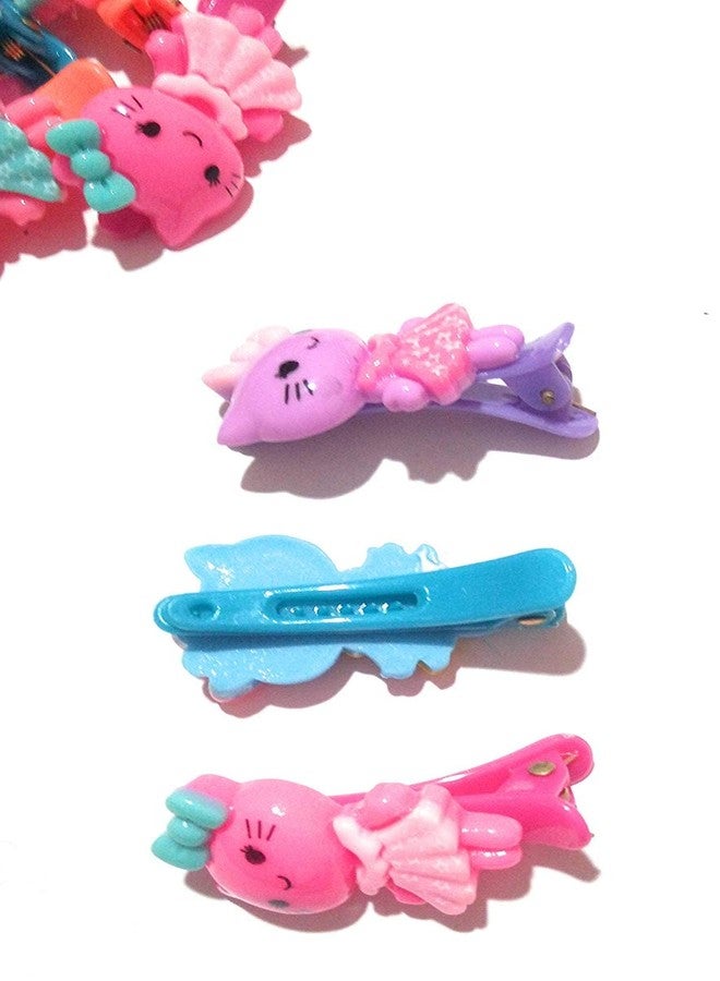 imioxo Plastic Hair Tic Tac Clips For Girls Multi color And Multi-Design 5 Pair (Random Design) K8) - Image 3