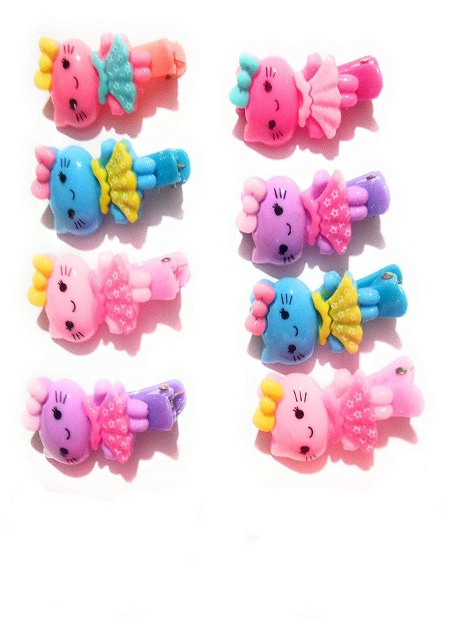 imioxo Plastic Hair Tic Tac Clips For Girls Multi color And Multi-Design 5 Pair (Random Design) K8) - Image 1