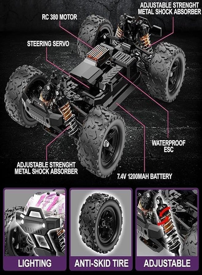 KIDIIG 1:18 High-Speed Remote Control RC Car, 40+ KM/H 4WD Off-Road RC Truck, Includes Rechargeable 1200mAh Batteries, Aged 8-12. This Makes it an Excellent Gifts Option for Birthdays - Image 4