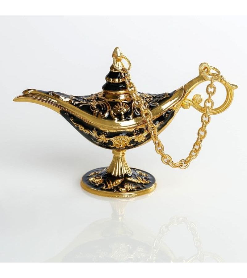 2pcs Black Aladdin Style Lamp Ornament Creative Wishing Lamp Decor For Home Banquet - Image 5