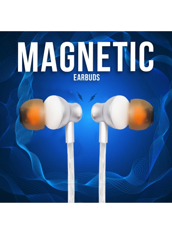 آیمی سماعات أذن ستيريو من النوع C بيضاء، مغناطيسية، صوت ستيريو عالي الجهير، سماعات أذن سلكية من النوع C، عازلة للضوضاء، سماعات أذن مقاومة للماء للجري وسامسونج جالاكسي/جوجل بيكسل/ون بلس/آيباد برو - IM-EP113 - Image 4