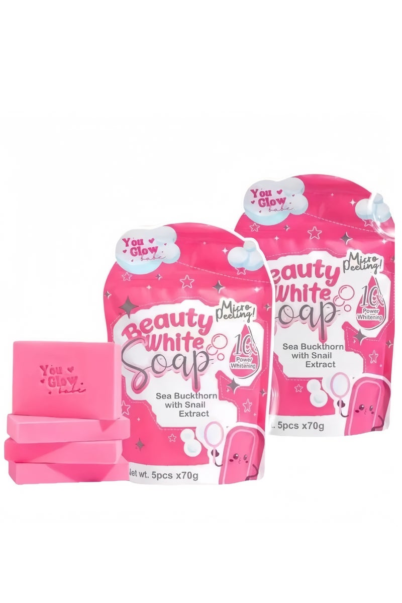 جلو صابون "بشرة مشرقة" لتفتيح البشرة   (5 قطع × 70 جراماً) - للعناية بالجمال - Image 1