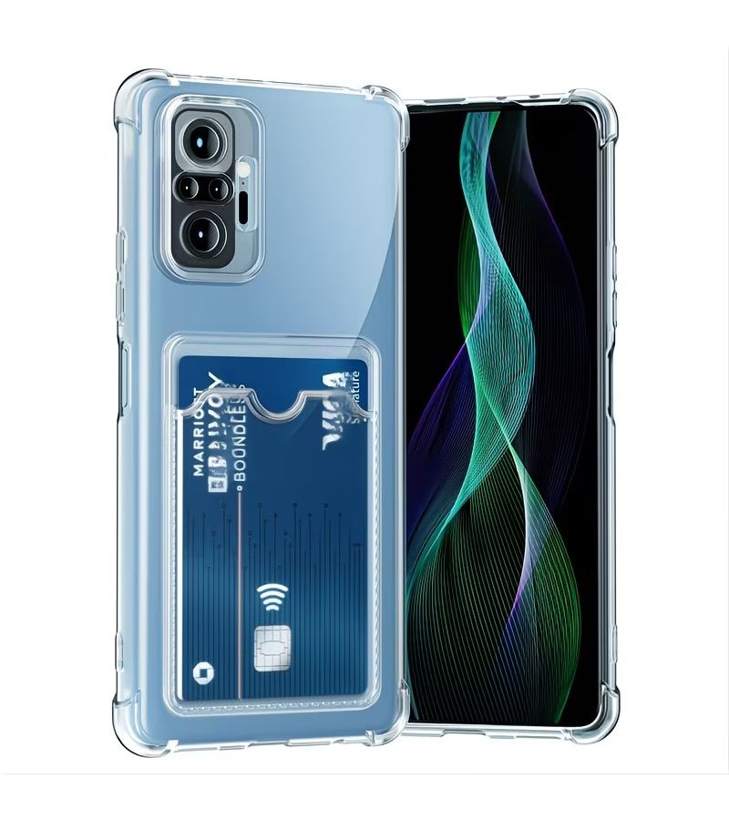 غطاء هاتف شفاف من مادة TPU مع فتحة للبطاقة، مناسب لجهاز Redmi Note 14 إصدار عالمي - Image 1