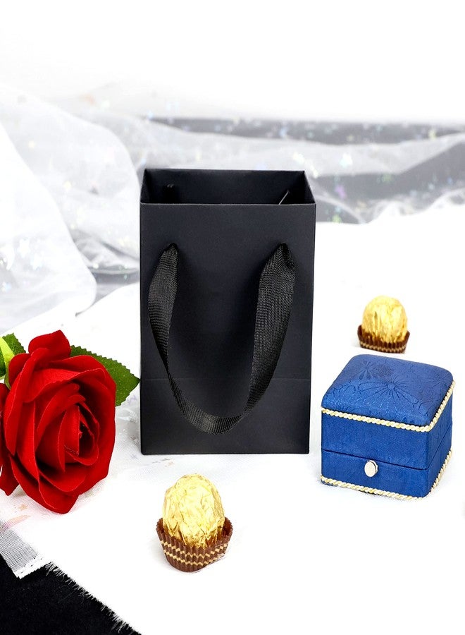 HUAPRINT 12 Pack Extra Small Black Gift Bags,4x2.75x4.5 inch Tiny Mini Paper Bags with Handles Bulk For Party Favors,Presents,Birthday, Weddings,Baby Showers,Business,Shopping - Image 5