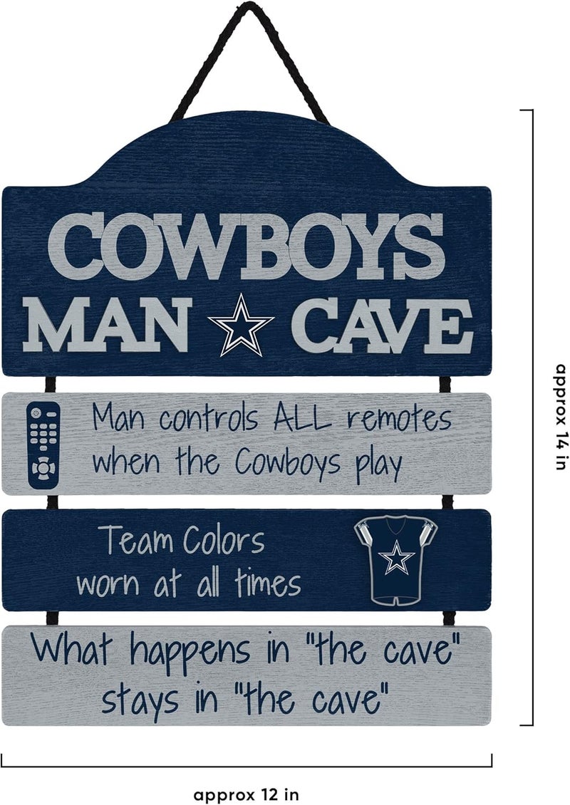 FOCO NFL Team Logo Mancave Man Cave Hanging Wall Sign - Image 2