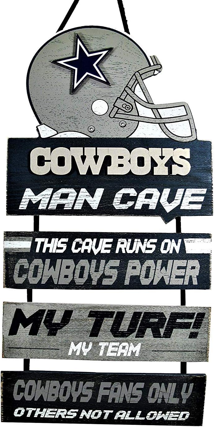 FOCO NFL Team Logo Mancave Man Cave Hanging Wall Sign - Image 1