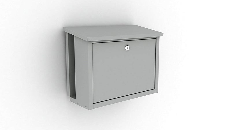 THE BESTSELLERS The Grey color wall mounted Modern Letter box with newspaper compartment and top lid Made in India - Image 2