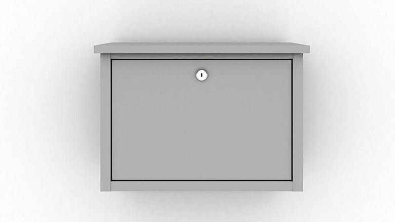 THE BESTSELLERS The Grey color wall mounted Modern Letter box with newspaper compartment and top lid Made in India - Image 4