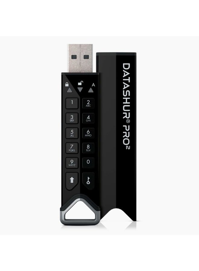 iStorage datAshur PRO2 4GB Secure USB Flash Drive - FIPS 140-2 Level 3 Certified - Password Protected - Dust and Water Resistant - Image 1