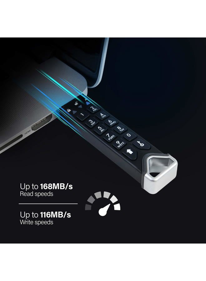 iStorage datAshur PRO2 4GB Secure USB Flash Drive - FIPS 140-2 Level 3 Certified - Password Protected - Dust and Water Resistant - Image 2