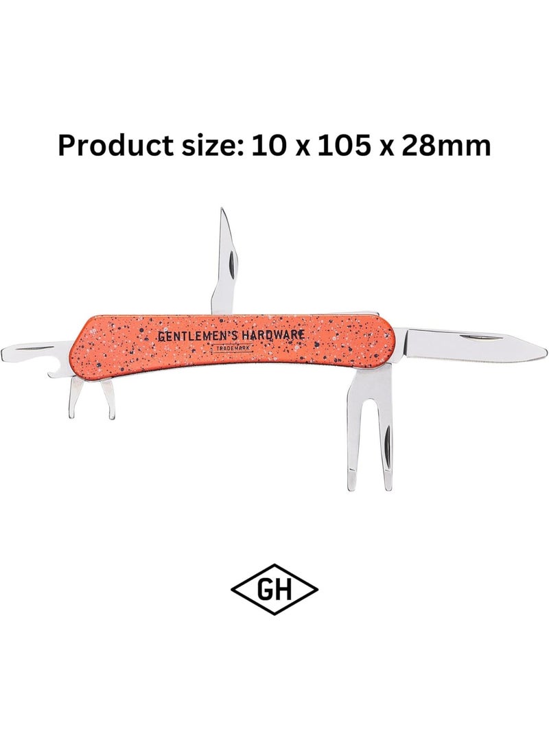 GGOOT Golf Multi Tool, GEN517, Includes Bottle Opener, Corkscrew, Screwdriver and More. Colour: Orange and Navy - Speckled Paint Design.  - Image 5