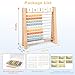 Vanplay Abacus for Kids Math Wooden Abacus with 100 Counting Sticks and 112 Math Cards Counting Toys for Preschool Learning Educational Math Toys for Developing Fine Motor Skills Math Calculation - Image 4