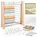 Vanplay Abacus for Kids Math Wooden Abacus with 100 Counting Sticks and 112 Math Cards Counting Toys for Preschool Learning Educational Math Toys for Developing Fine Motor Skills Math Calculation - Image 2