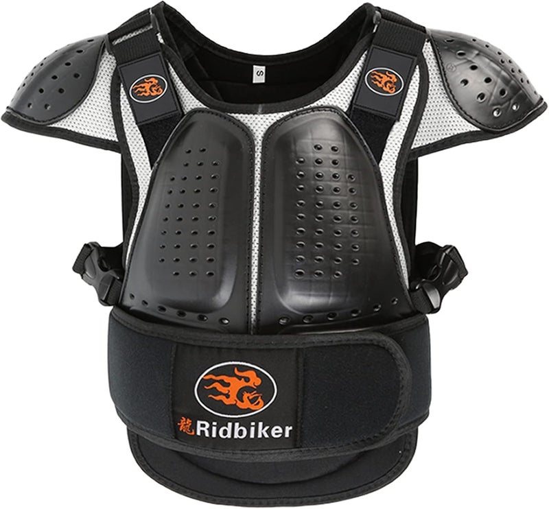 RIDBIKER Kids Motorcycle Armor Vest - Dirt Bike Chest Spine Protector - Image 1