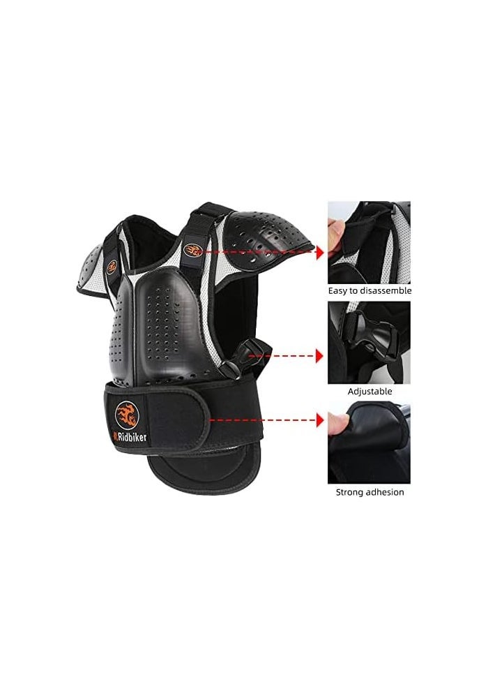 RIDBIKER Kids Motorcycle Armor Vest - Dirt Bike Chest Spine Protector - Image 4