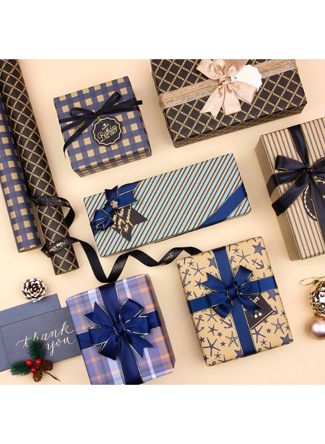 CYSTAR 10PCS Gift Wrap Set: Paper, Ribbon, Sticker, Tape - Durable for Birthdays, Weddings & More - Image 2