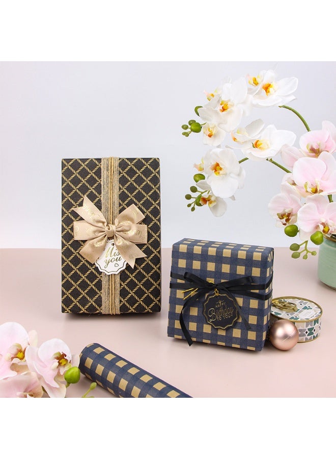CYSTAR 10PCS Gift Wrap Set: Paper, Ribbon, Sticker, Tape - Durable for Birthdays, Weddings & More - Image 5