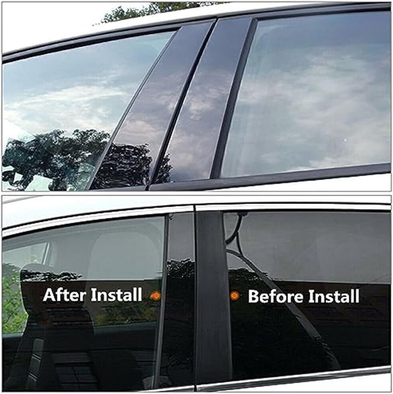 Wivplex 6Pcs Glossy Black Window Trim Cover for S-Class W221 - Image 3