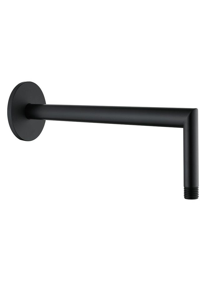RANDOM 16 Inch Shower Arm with Flange,Stainless Steel 90 Degree Rain Shower Head Extension Arm,Wall-Mounted Shower Head Arm for Fixed Shower Head,Matte Black.RD91078-16MB - Image 1