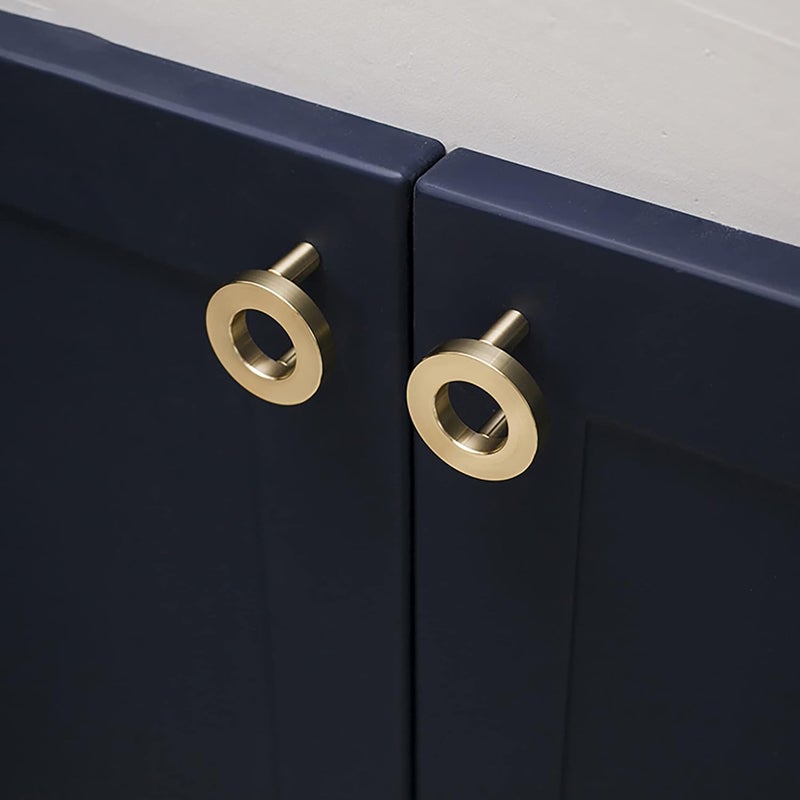 MANTARA B002536 Round Drawer Brass knobs Kitchen Decorative Cabinet Handles and pulls Decorative Furniture HardwarePack of 1 - Image 1