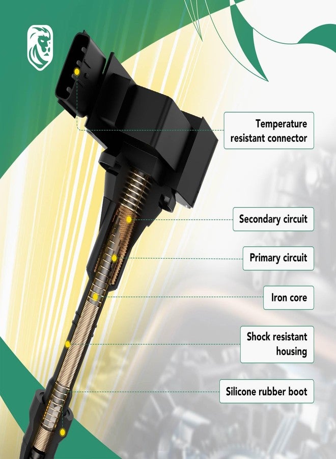 YHTAUTO ملف إشعال بديل من YHTAUTO لسيارات تويوتا كورولا، ماتريكس، بريوس، بونتياك فايب، لكزس CT200H، سكيون xD iM سعة 1.8 لتر و2.0 لتر، 4 أسطوانات، بديل للرقم 9091902258 و9091902252 - Image 4