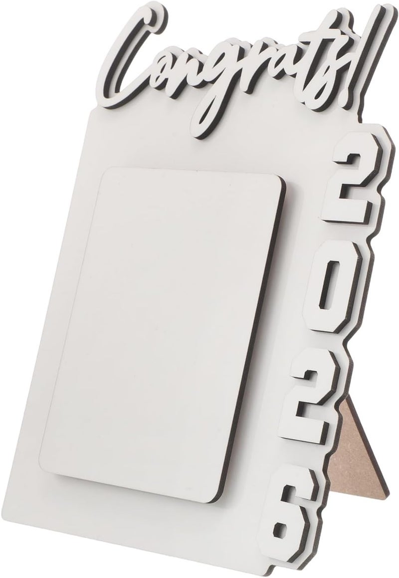 Sublimation Blank Photo Frame for 2026 Graduation - Heat Transfer Picture Board Grad Table Centerpiece Graduation Photo Display Decor for Parties - Image 1