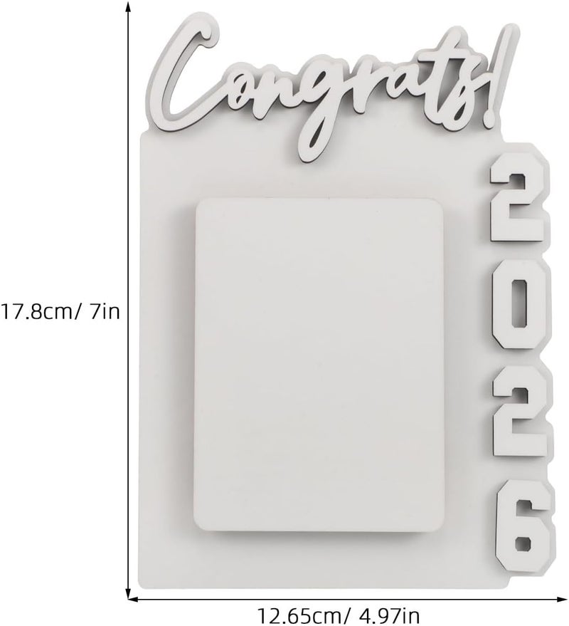 Sublimation Blank Photo Frame for 2026 Graduation - Heat Transfer Picture Board Grad Table Centerpiece Graduation Photo Display Decor for Parties - Image 2