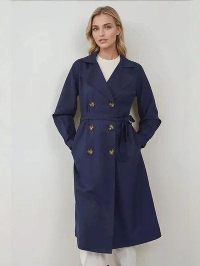 BIG DART BDART Double Breasted Elastic Trench Coat
