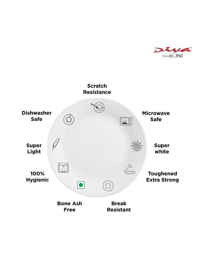 La Opala La Opala Diva, Opal Glass Crockery | Cup Gloria, Set of 6 | Autumn Shadow, 160 ml | for Tea & Coffee | Microwave Safe | 100% Vegetarian | Toughened Extra Strong | Super Light | Super White  - Image 3