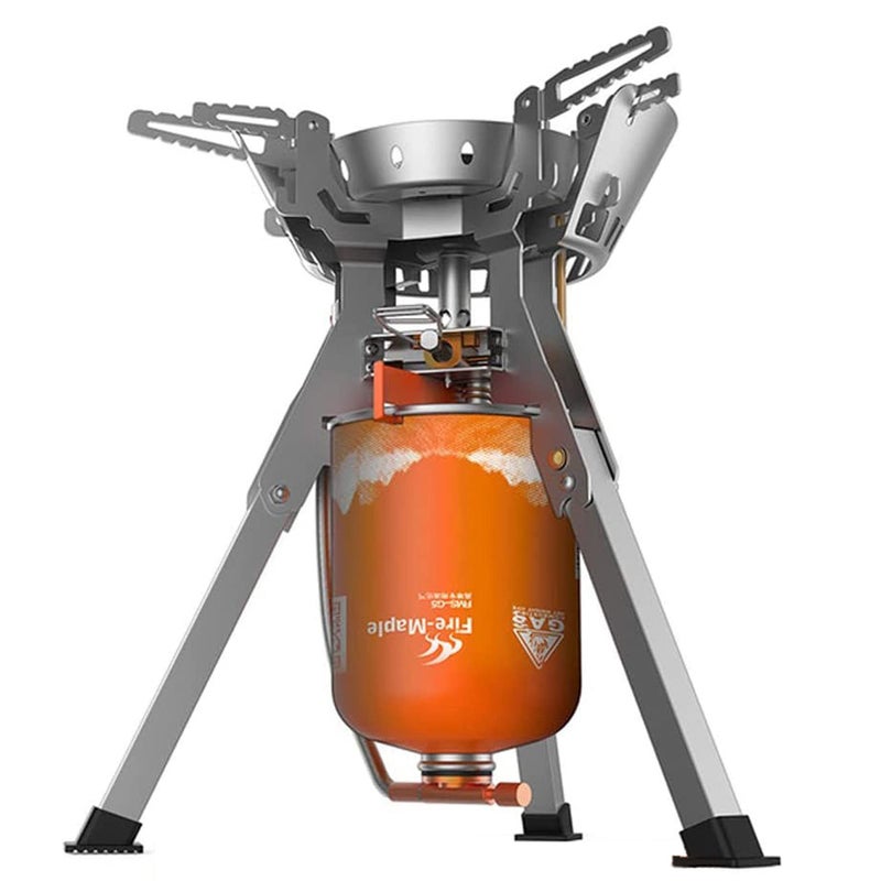 Fire-Maple Fire Maple Camp Stove FMS-108, Upgraded Super Power 4000W Camping Stove, Portable Camping Outdoors One-Piece Gas Stove Stainless Steel Cooking Stove - Image 1