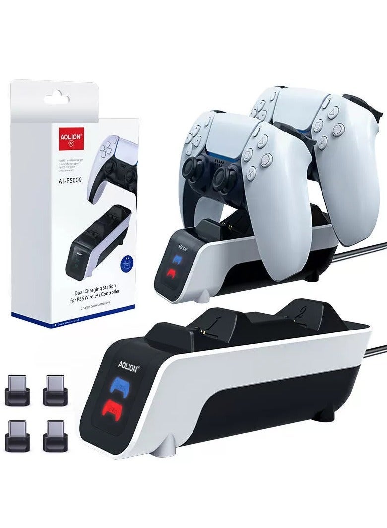 AOLION Sony 5 PlayStation 5 Hand Charger Console Dual Sense PS5 Controllers Dock Station - Image 1