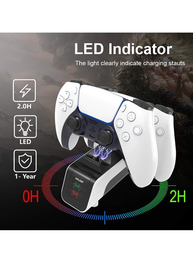 AOLION Sony 5 PlayStation 5 Hand Charger Console Dual Sense PS5 Controllers Dock Station - Image 5