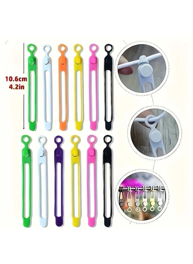 50pcs Mix Colors Heavy Duty Silicone Cable Organizer Clips Ties For Desk Kitchen Office - Image 4
