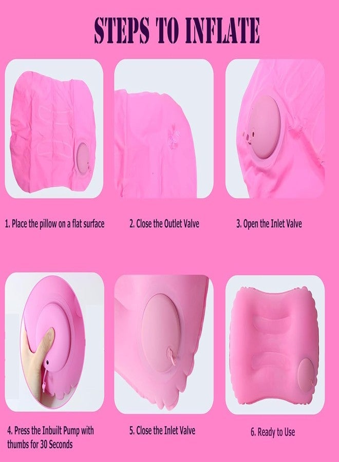 apsara kitchenware Travel Air Pillow with Pouch - Odour Free, Soft, Washable, Compact Pillows for Flight, Train, Car Trips & Camping - Lower Back & Neck Support - Image 5
