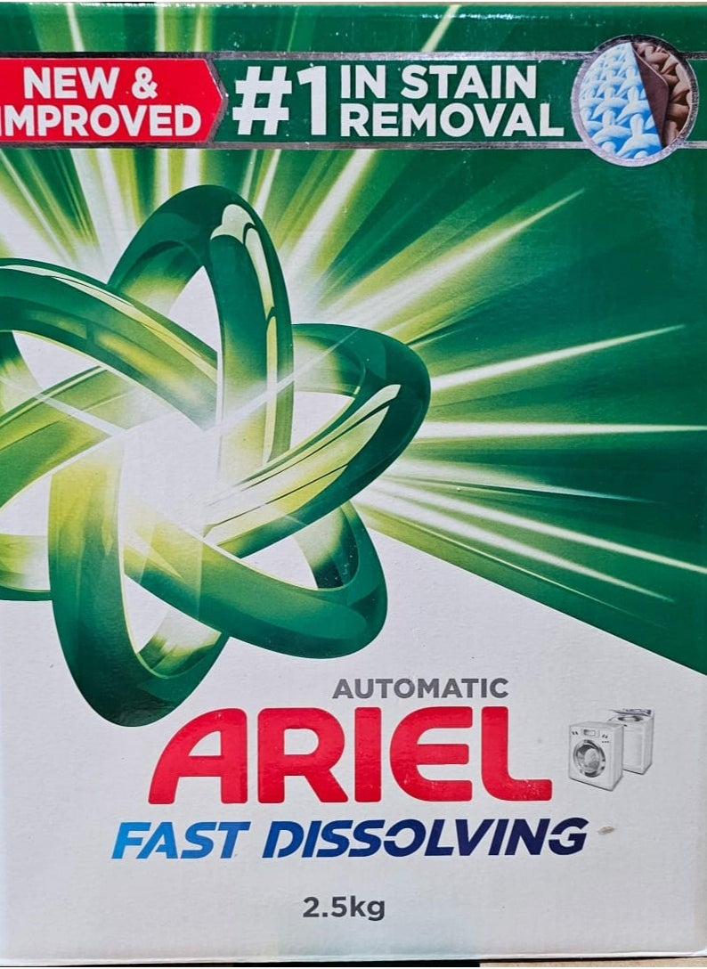 Ariel - Automatic Fast Dissolving Laundry Powder Detergent Original Scent White 2.5kg - Image 1