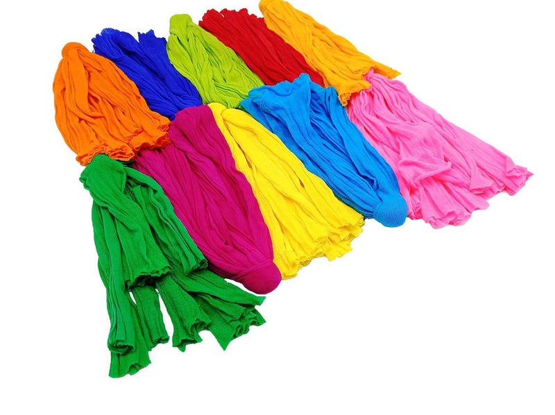 PRANSUNITA 100 pcs Flower Making Stocking Material Tensile Nylon for Flower Making Accessory Handmade DIY Crafts Wedding Home Decoration, Multicolored - Length 6 inch - Image 1