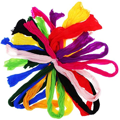 PRANSUNITA 100 pcs Flower Making Stocking Material Tensile Nylon for Flower Making Accessory Handmade DIY Crafts Wedding Home Decoration, Multicolored - Length 6 inch - Image 2